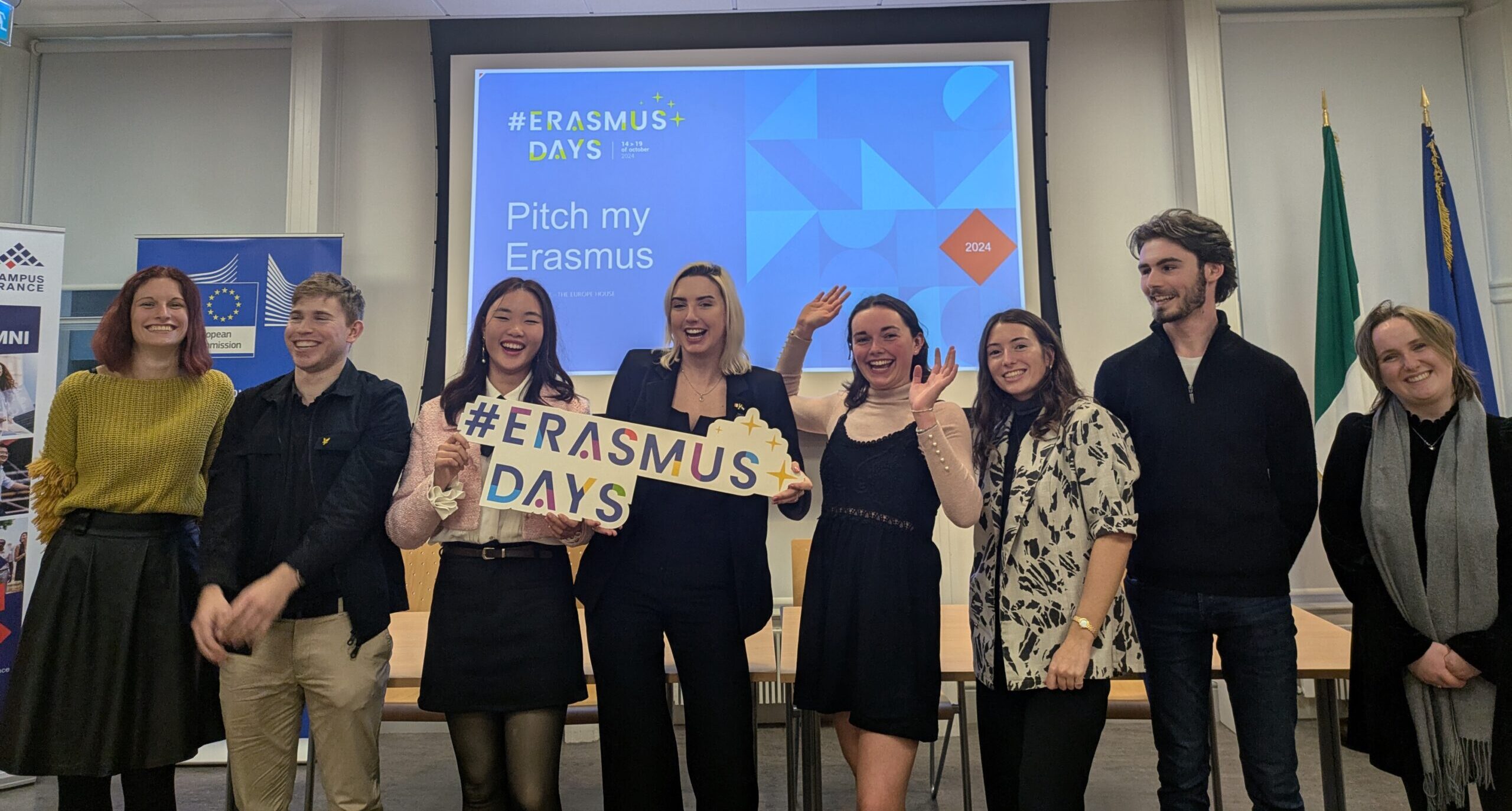 Some of the students who undertook Erasmus+ mobility in France celebrate their adventures