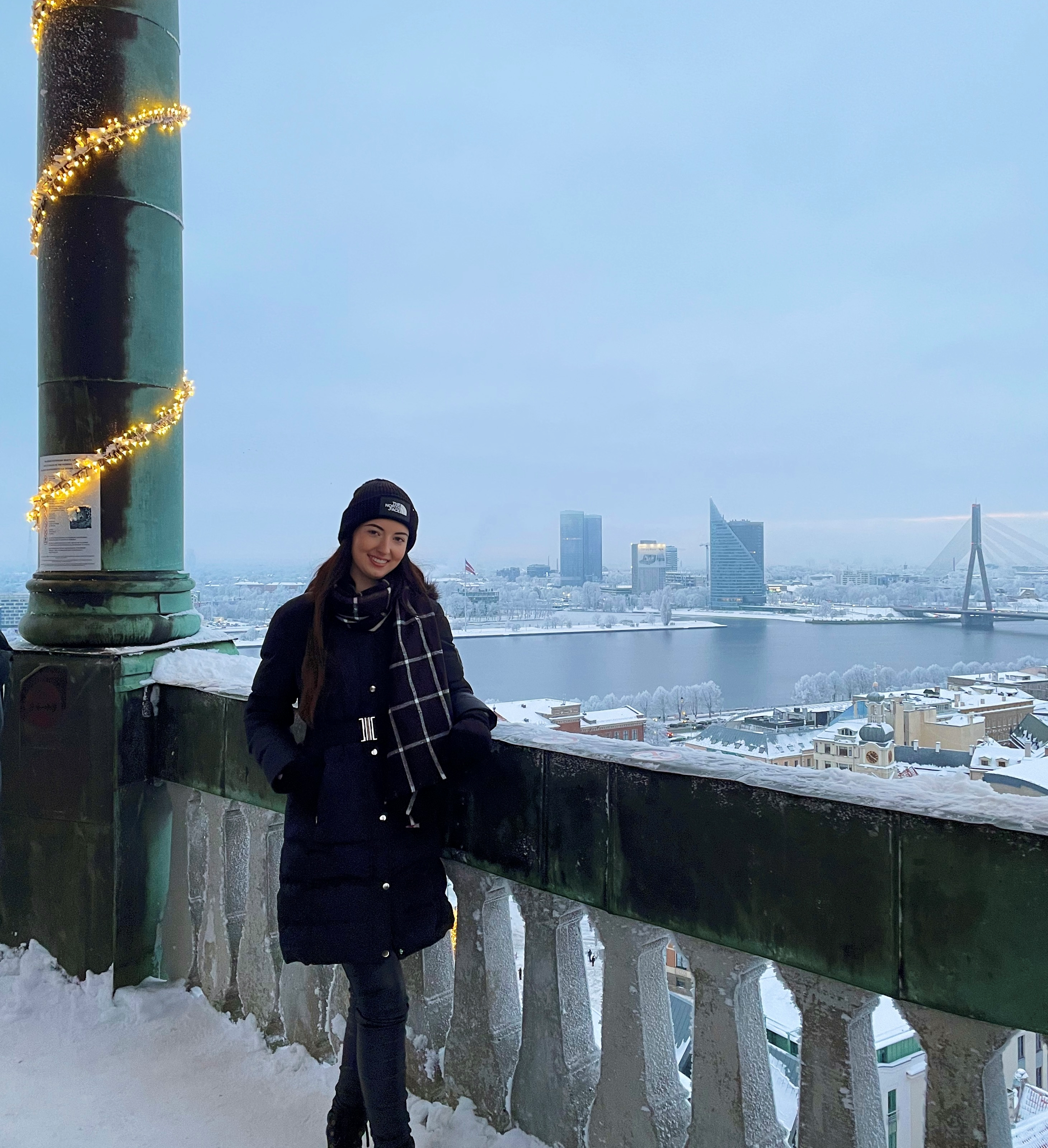 Liz at the top of St. Peter’s Church, Riga, Latvia