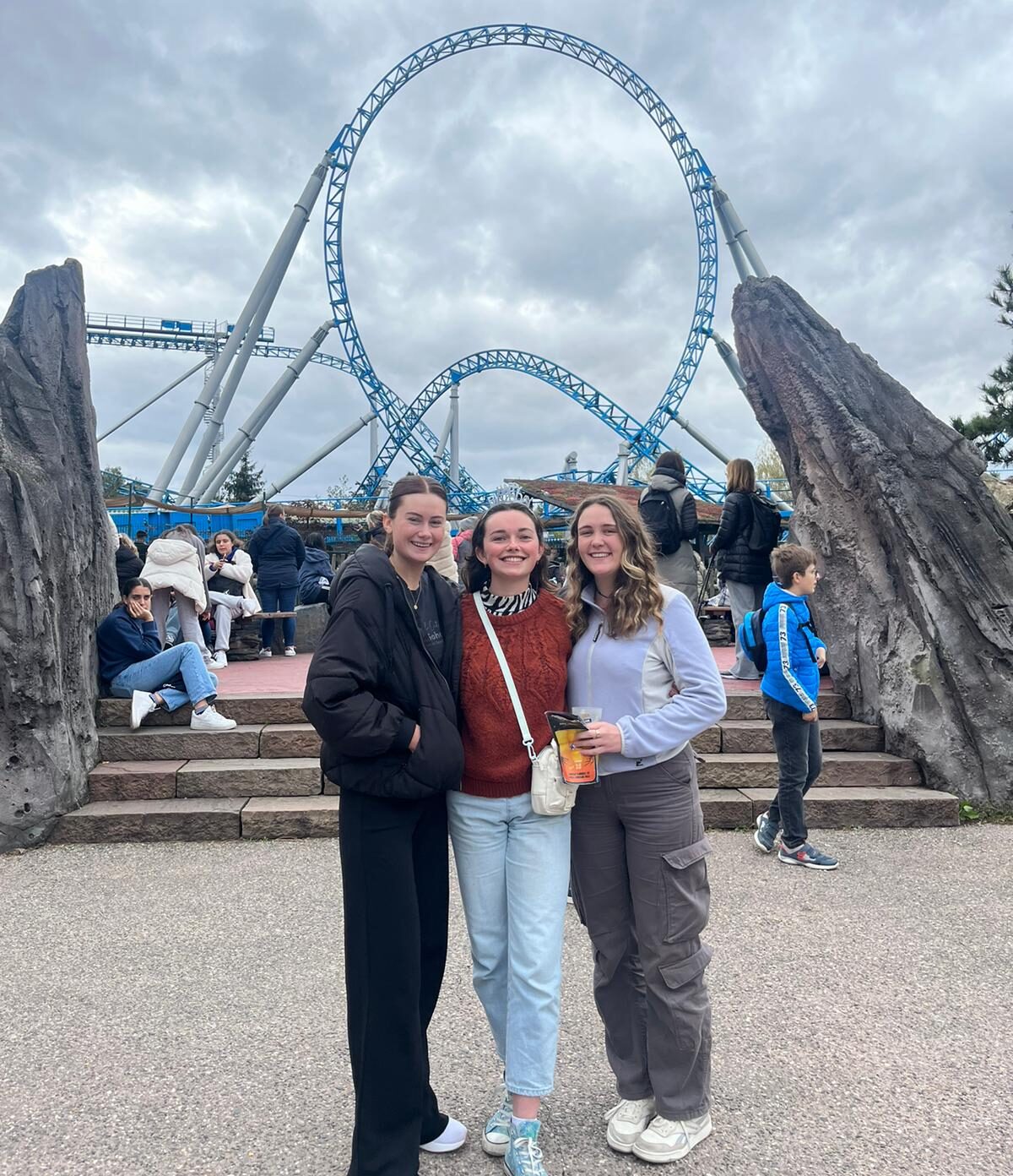 Kate with friends at Europa park