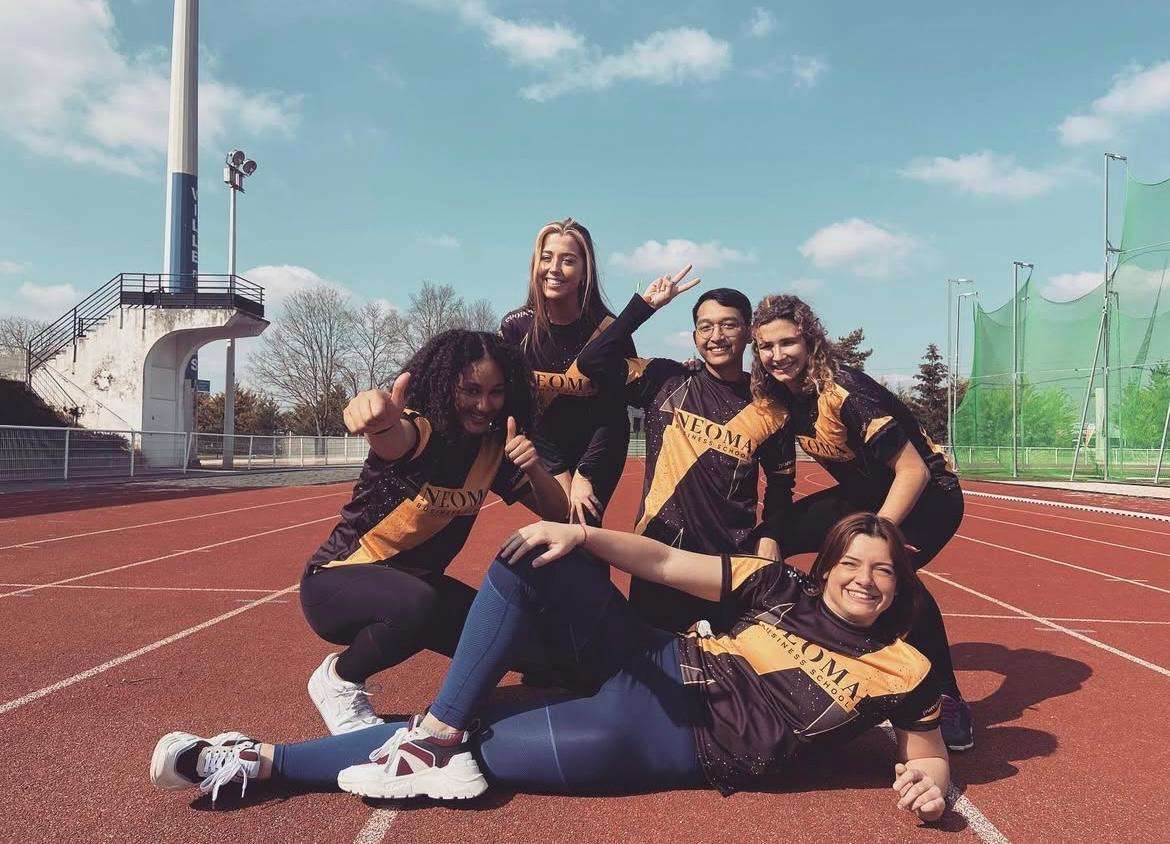 Post-training photoshoot to promote the Athletics team