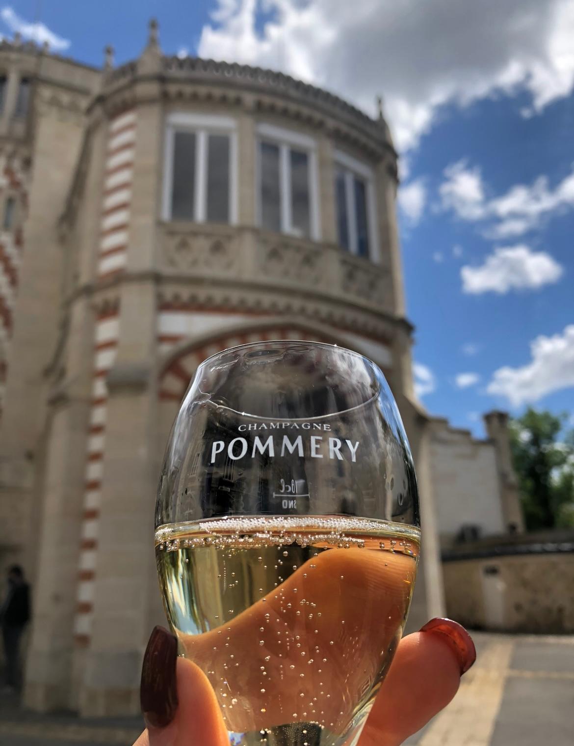 Sipping on champagne