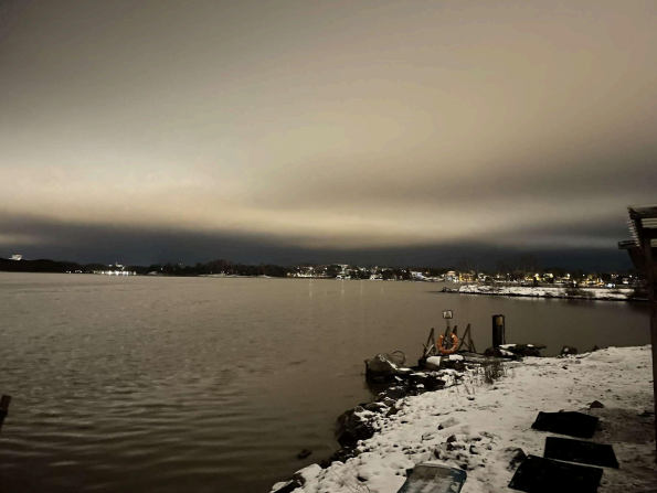 The tranquil sauna in the wee hours with a below freezing lake